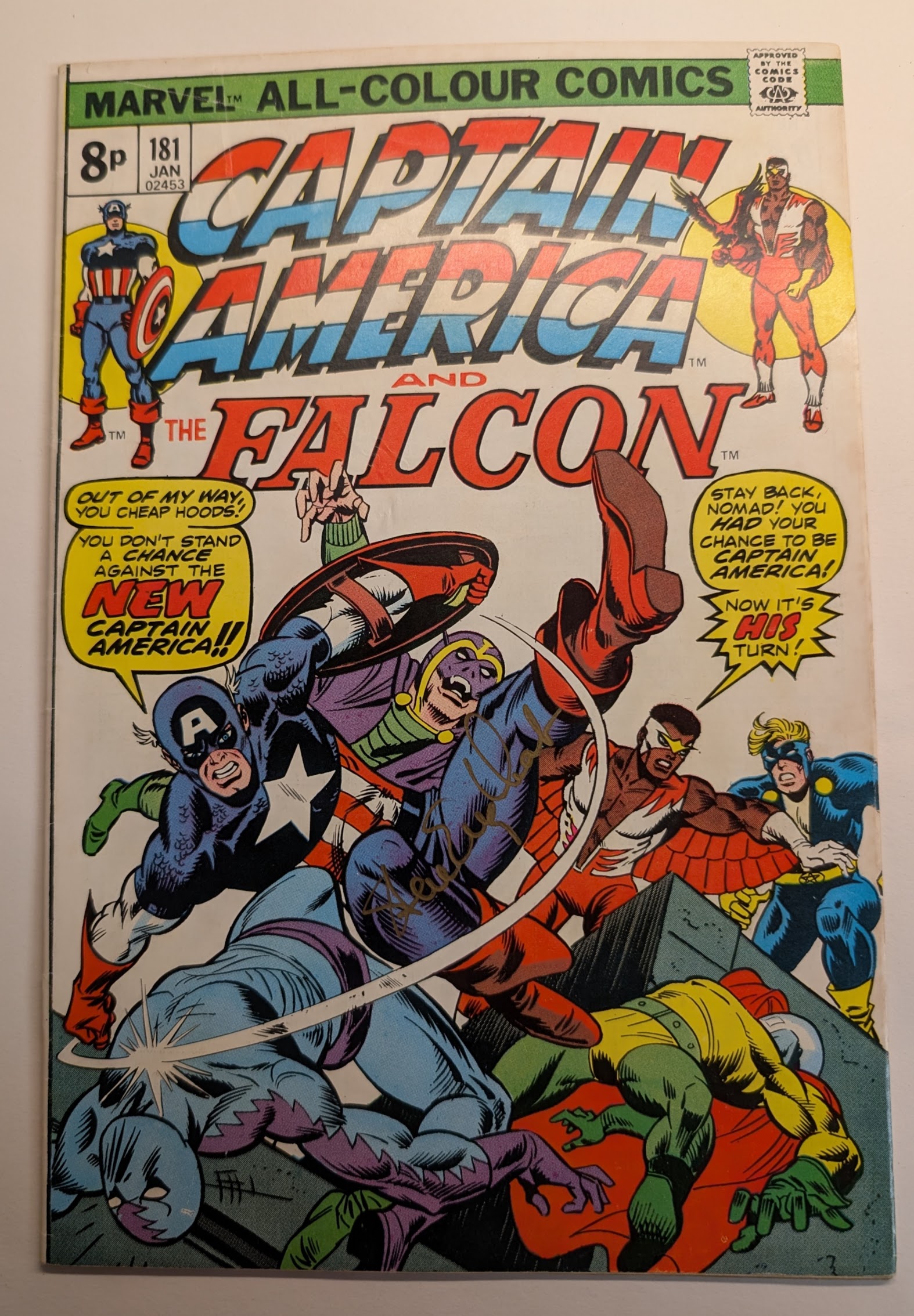 Captain America #181 - UK Price Variant - 1st Sam Wilson as Captain America - VF- 7.5